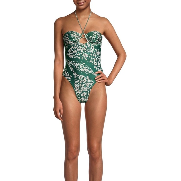 NWT Agua by Agua Bendita Astro Esmerelda Halter One-Piece - Picture 7 of 15